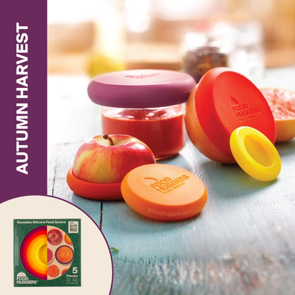 Reusable Silicone Food Savers – Autumn Harvest (Set of 5)