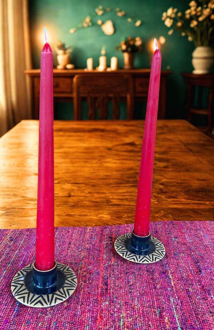 Candleholder w/Mountain Design