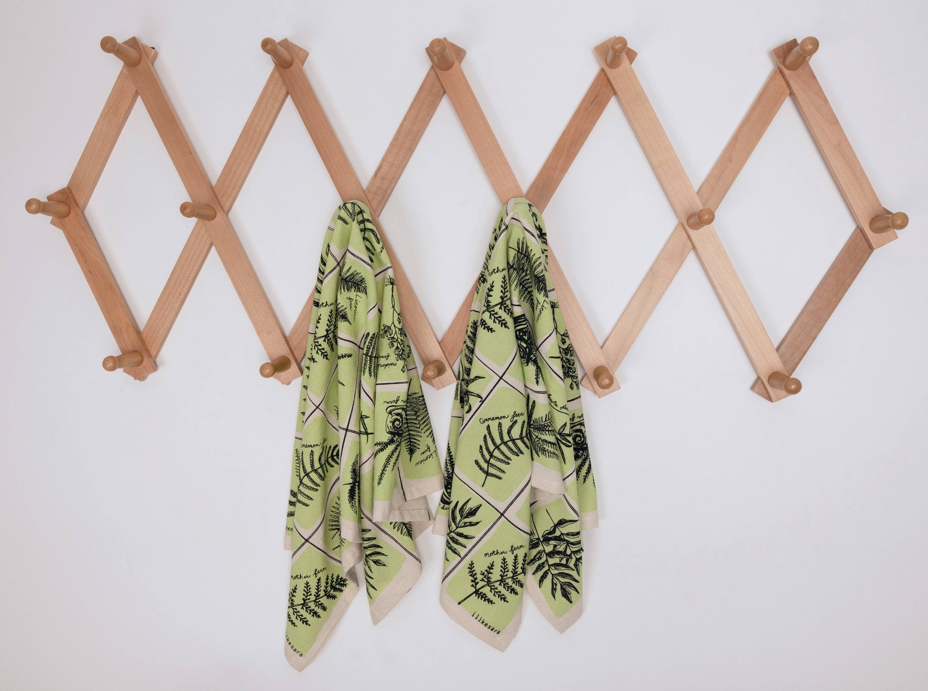 Tea towel | fern specimens - cotton flour sack kitchen dish cloth