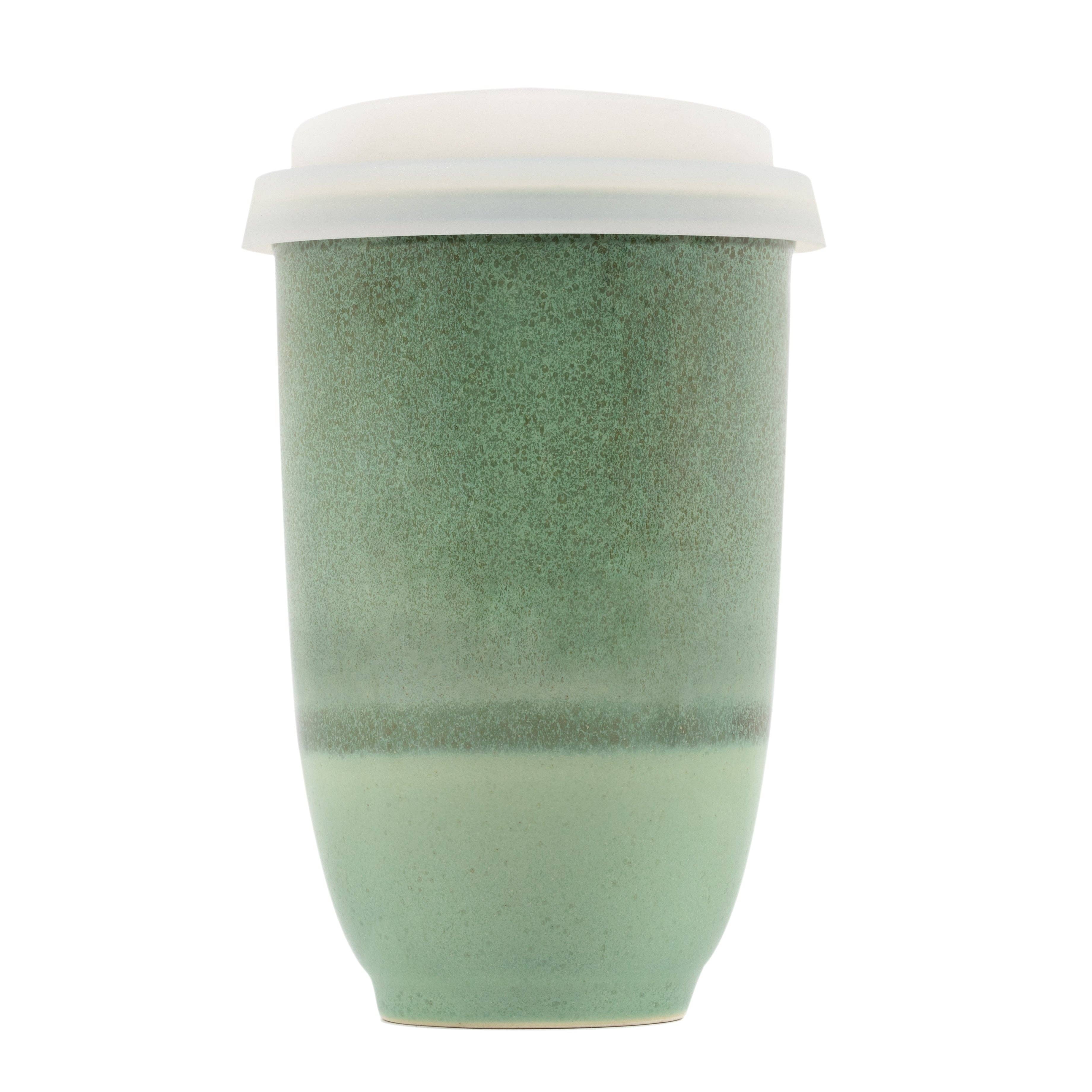 Emerald 12oz Ceramic Travel Mug – Reusable &amp; Stylish