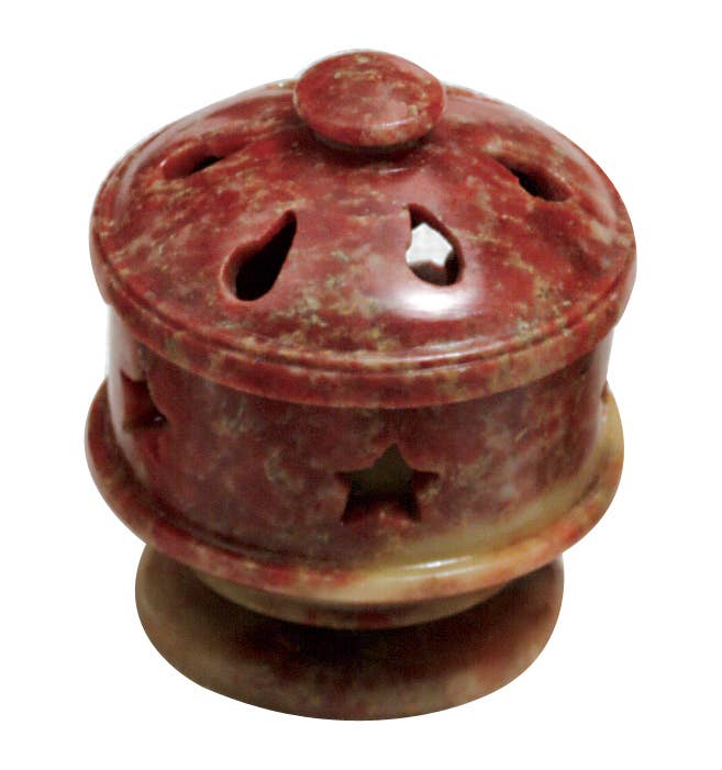Star &amp; Paisley Incense/Cone Holder - Soapstone