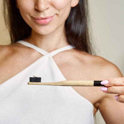 Adult Bamboo Toothbrush | Black | Dental Bestseller