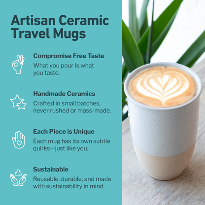 Dune 12oz Ceramic Travel Mug – Reusable &amp; Eco-Friendly