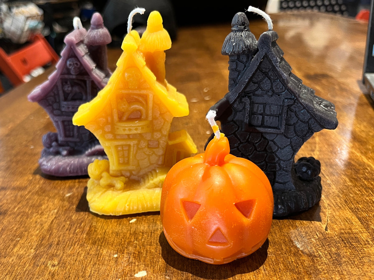 Haunted House Beeswax Candle