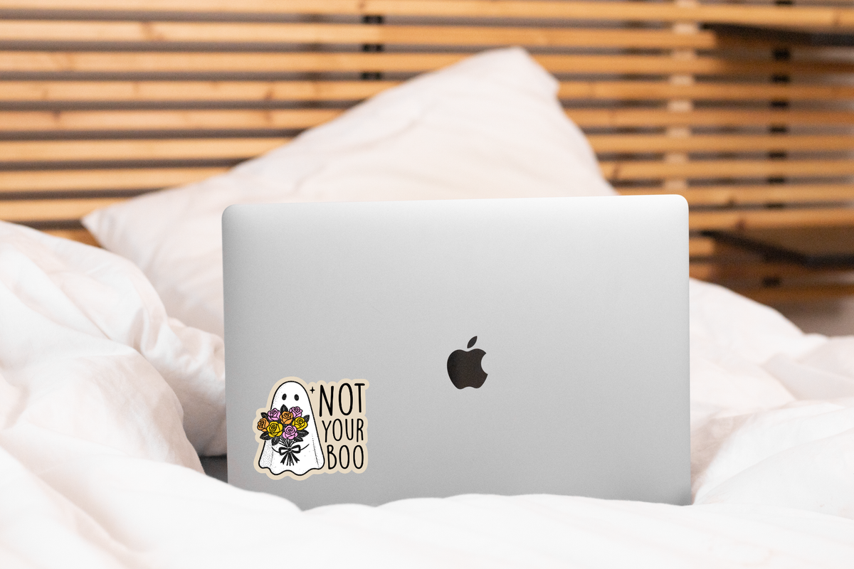 Not Your Boo Sticker - halloween, fall, ghost, cute, spooky
