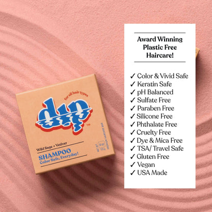 Dip Shampoo Bar: Color Safe, Everyday - Wild Sage &amp; Vetiver