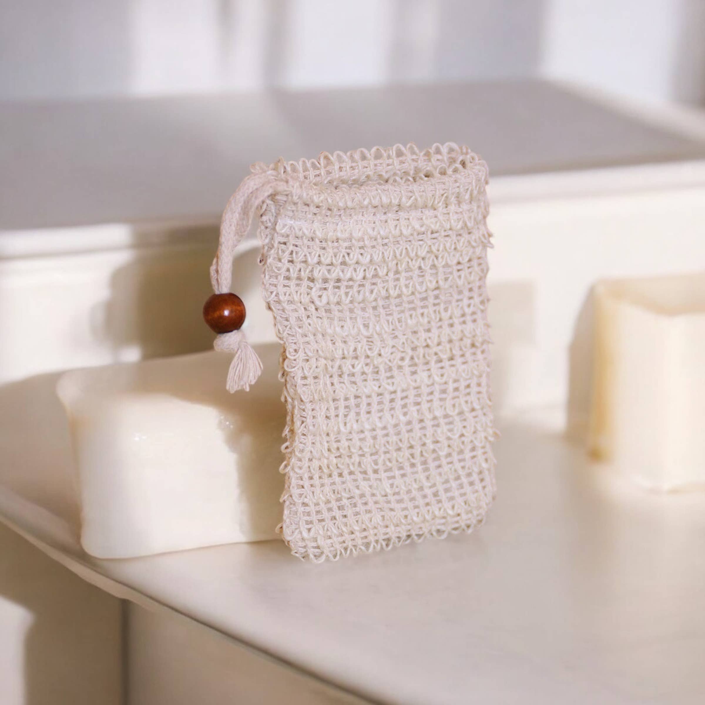 Compostable Sisal Soap Saver Bag | Summer Bestseller