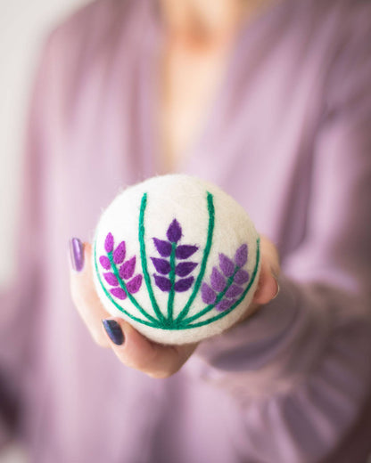 Lavender Fields Eco Wool Dryer Balls -(One)