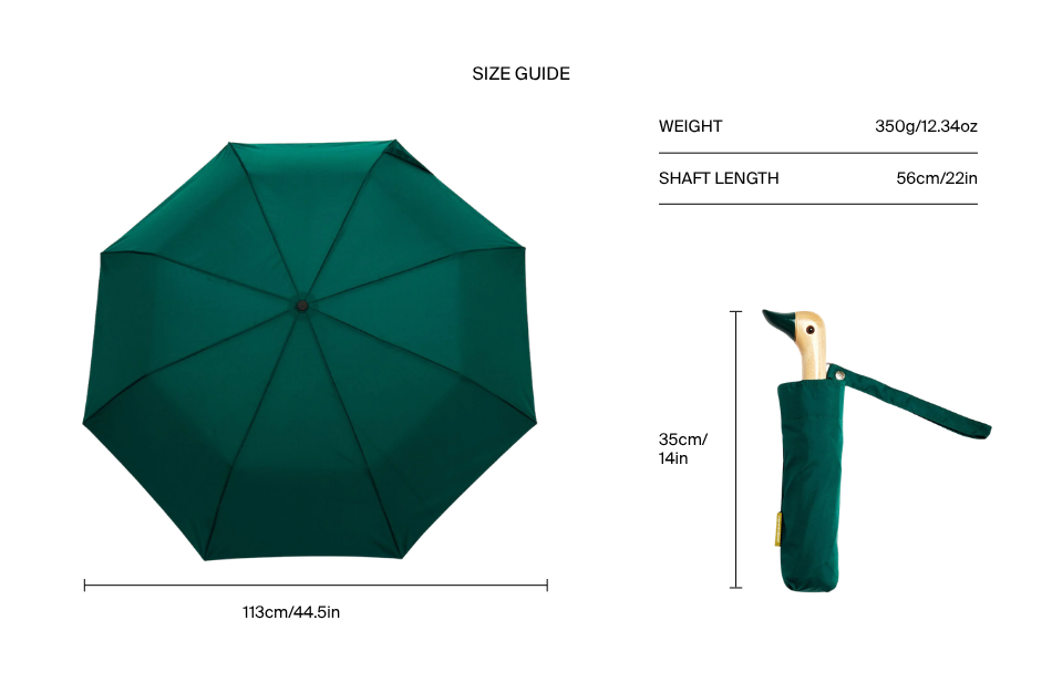 Forest Green Eco-friendly Compact OriginalDuckhead Umbrella