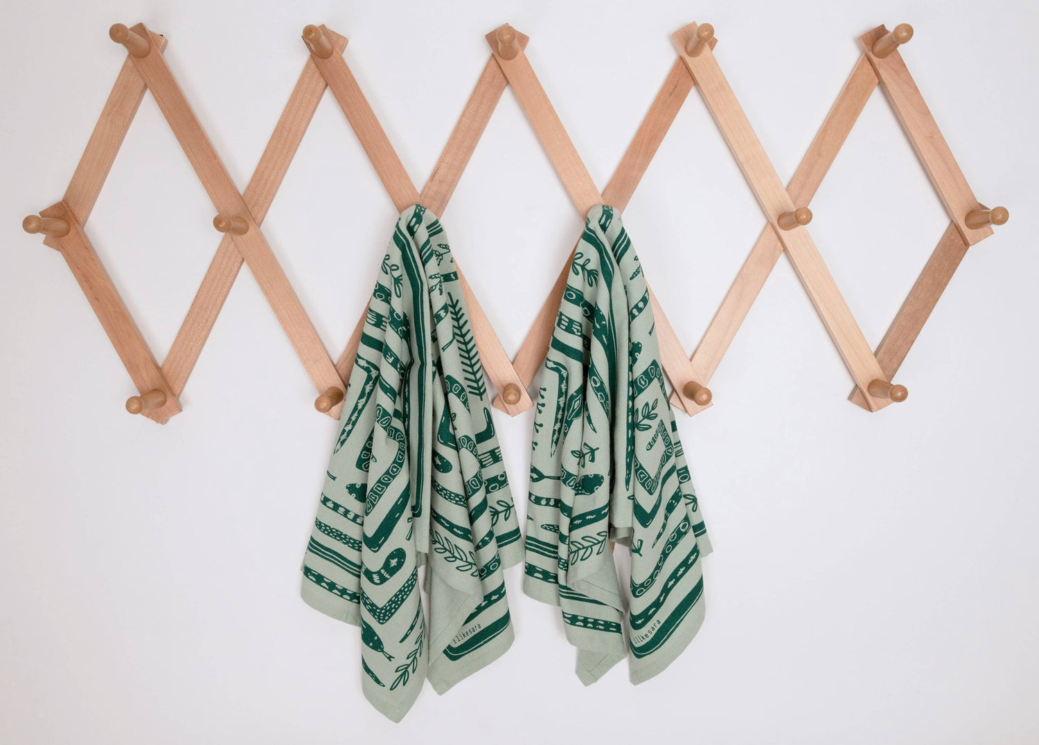 Tea towel | serpent path - cotton flour sack snake kitchen dish cloth