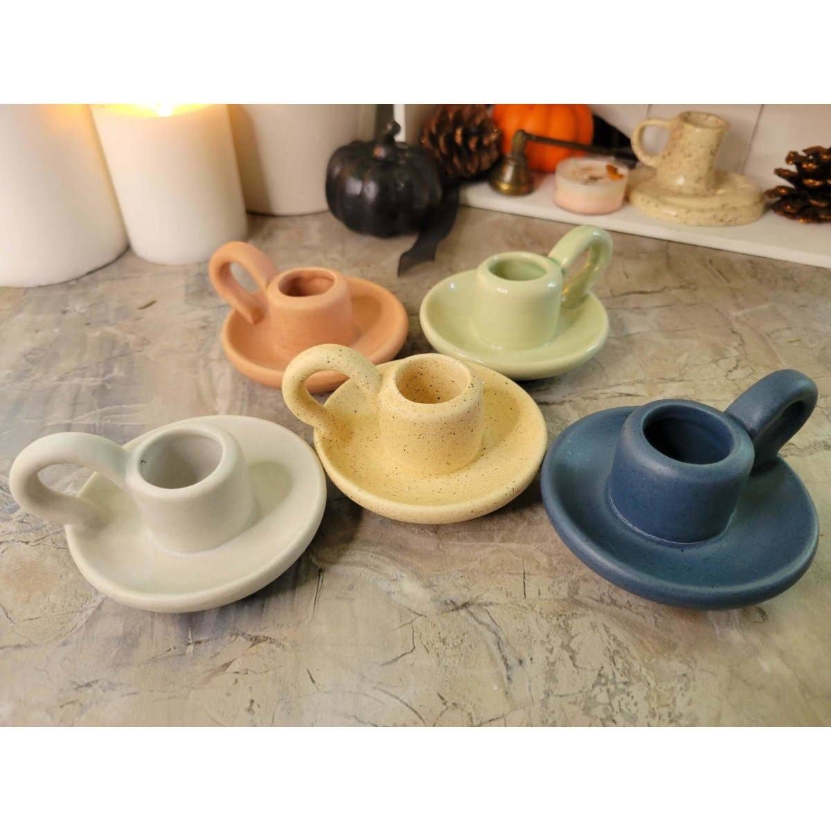 Handmade Ceramic candle holder, taper candle holder, for wedding party home decoration