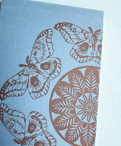 Polyphemus moth pattern jotter notepad