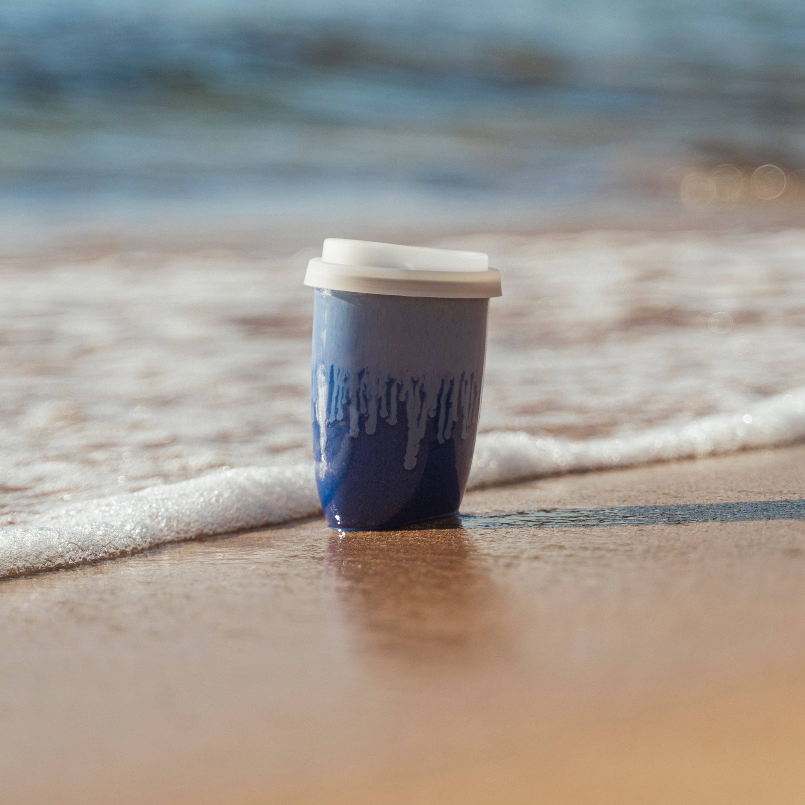 Neptune Ceramic Travel Mug – 12oz with Lid &amp; Sleeve
