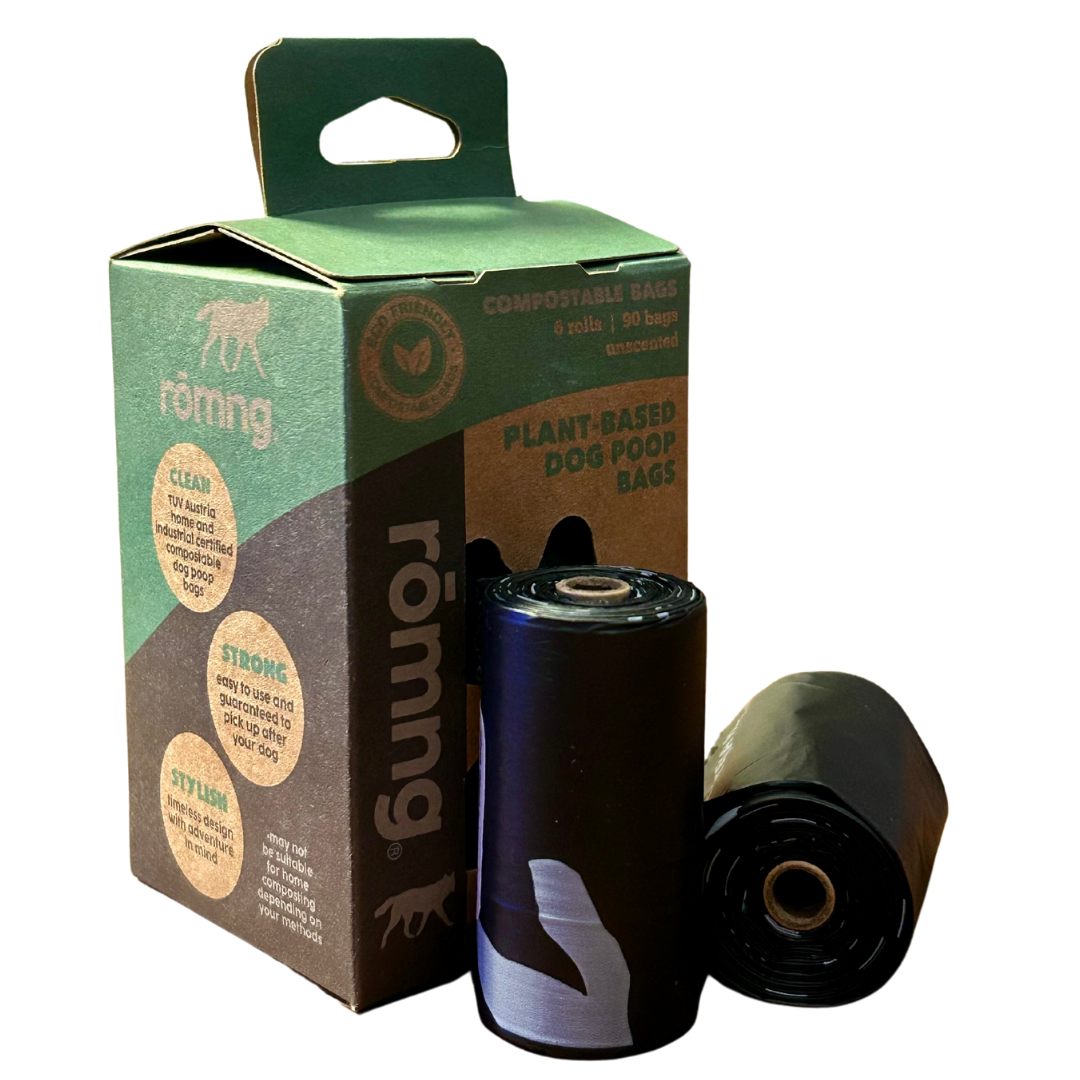 Plant-Based Compostable Poop Bag Packages 6 Rolls | 90 Bags