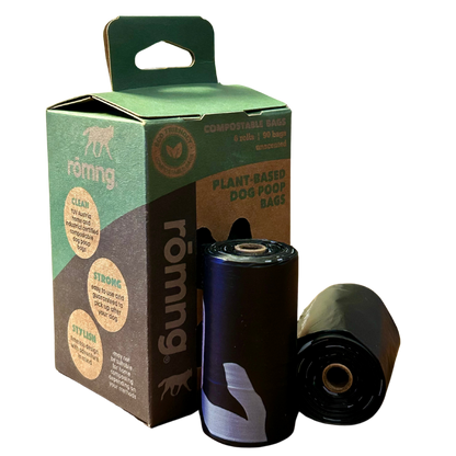 Plant-Based Compostable Poop Bag Packages 6 Rolls | 90 Bags