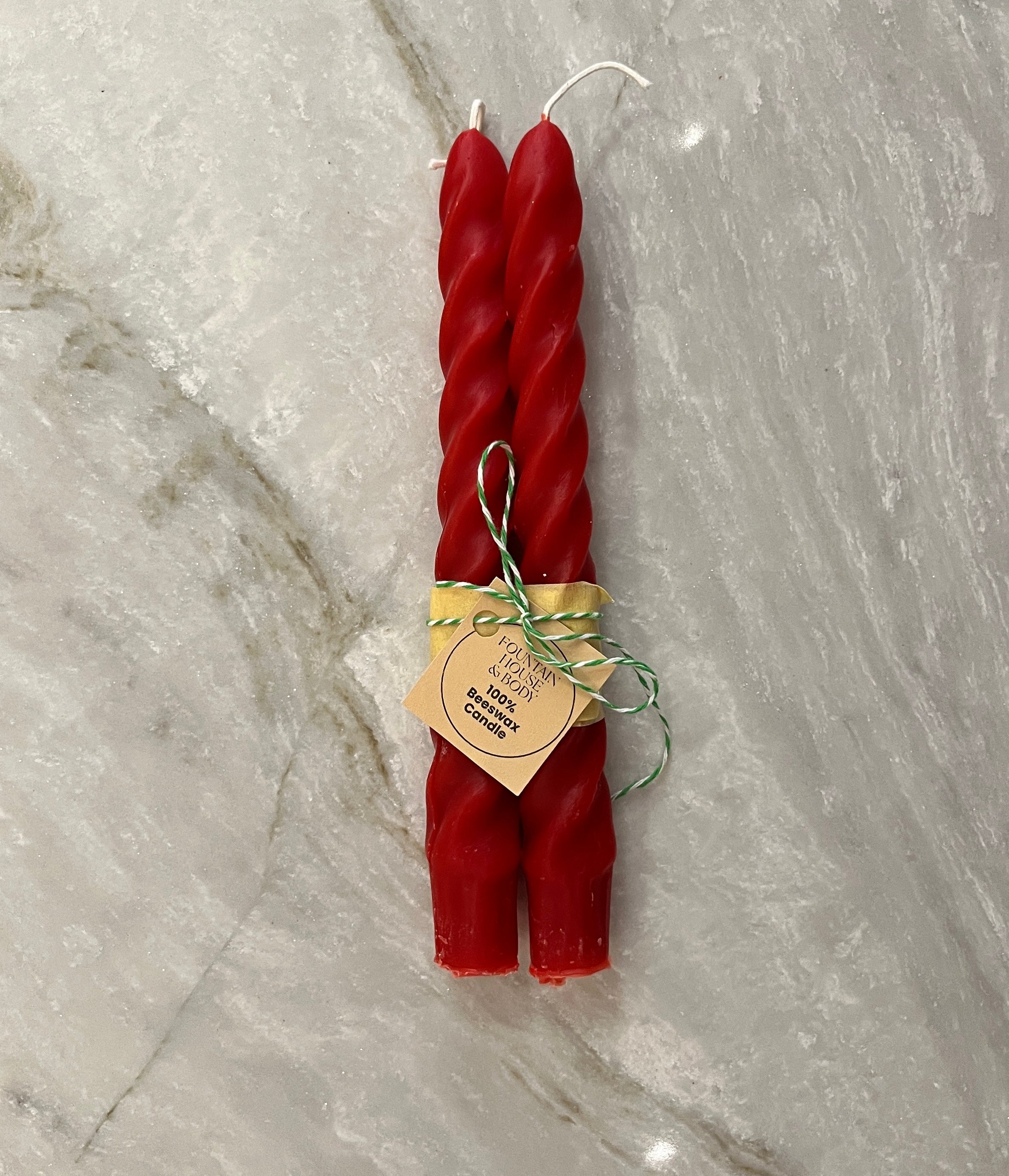 Beeswax Spiral Tapers Candle Set
