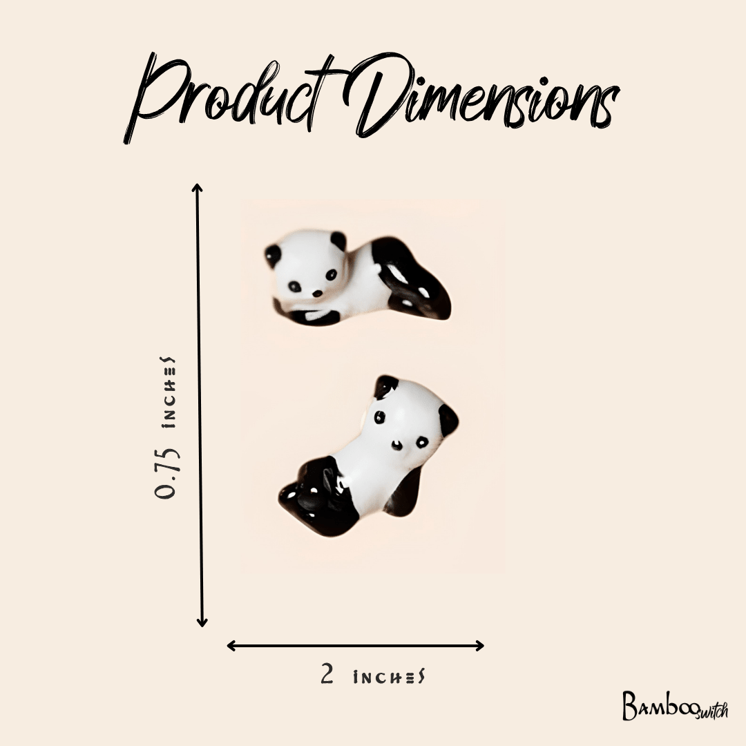 2x Ceramic Porcelain Panda Chopstick Rest | Sushi Bestseller
