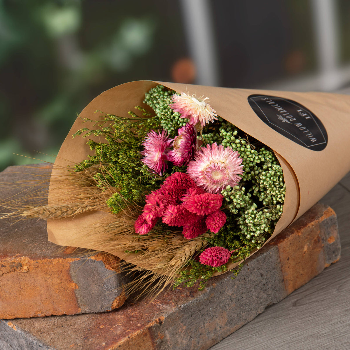 Pink Mixed Dried Flower Bouquet