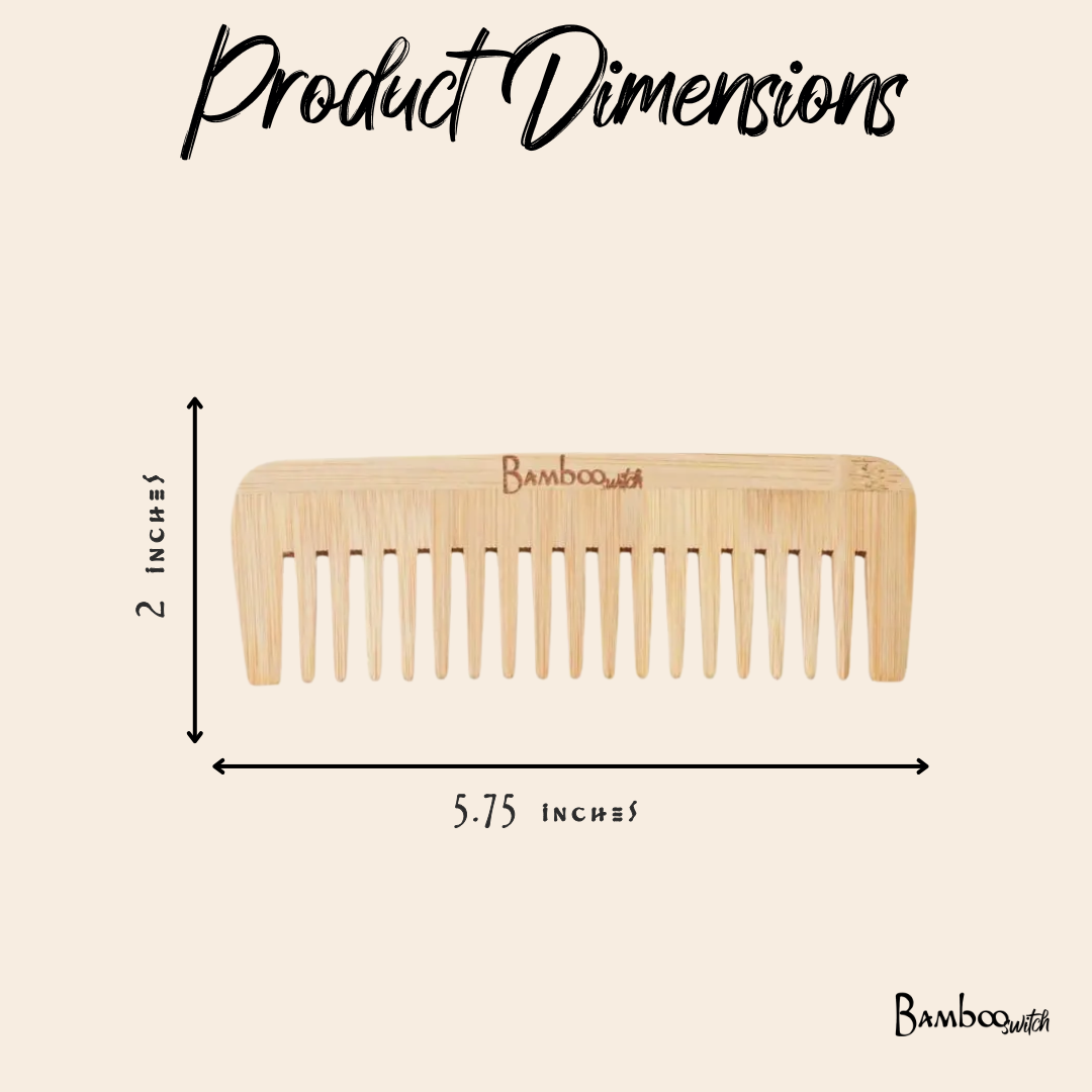 Bamboo Wide Tooth Comb