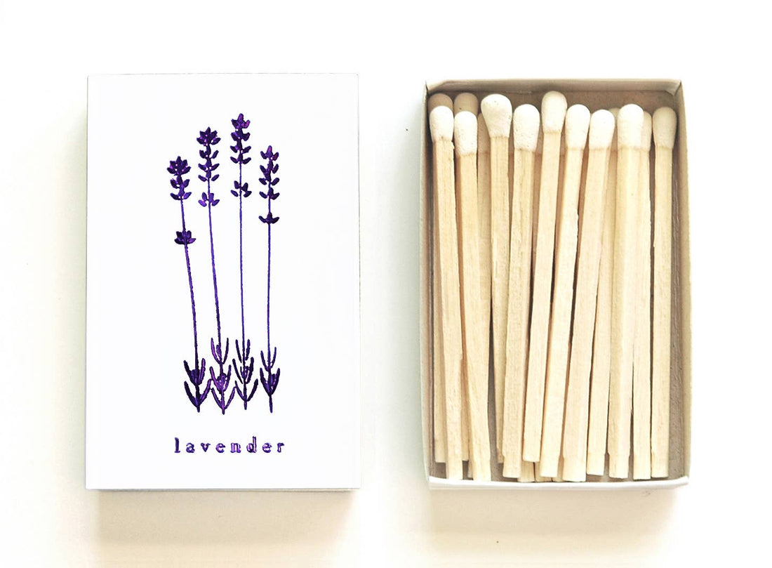 Lavender Matchbox | Herbal Candle Accessory | Botanical Gift