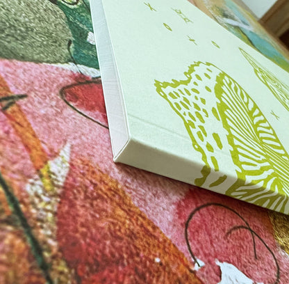 Frog and mushroom large notebook