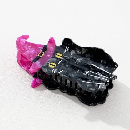 Witchy Black Cat Claw Clip - Large