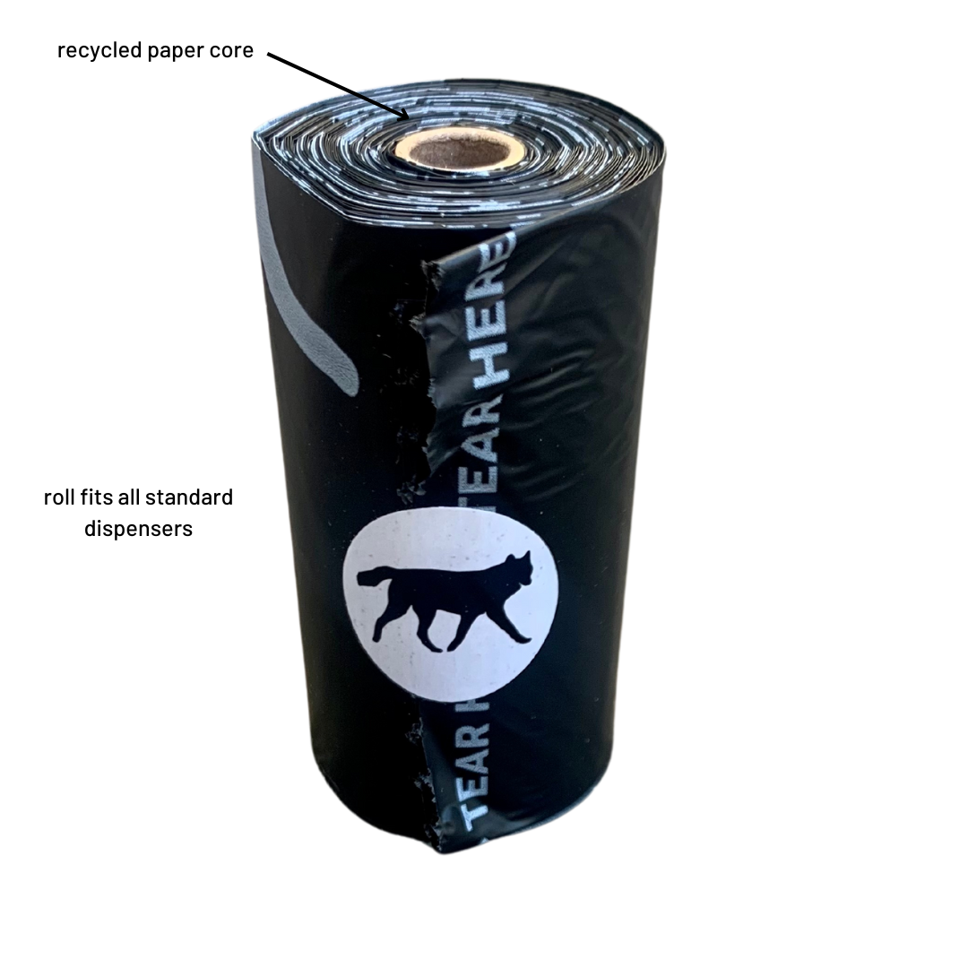 Plant-Based Compostable Poop Bag Packages 6 Rolls | 90 Bags