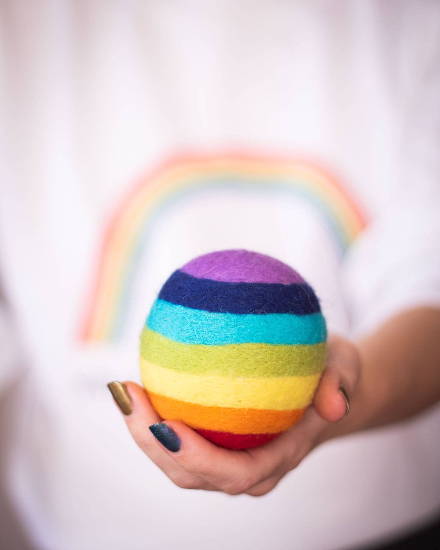 Pride Rainbow Eco Wool Dryer Ball (one)