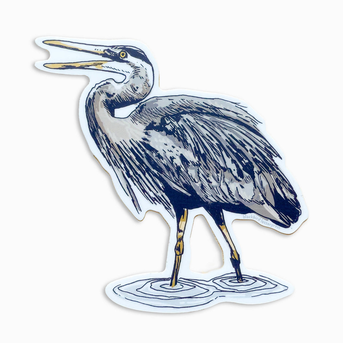 Great blue heron sticker