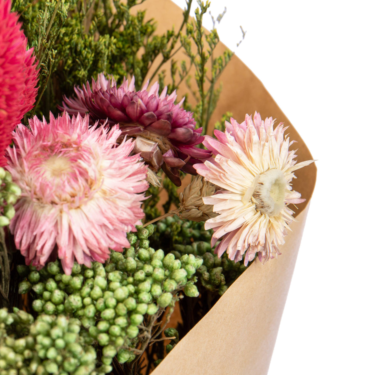 Pink Mixed Dried Flower Bouquet