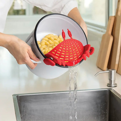 Crabby Clip-On Pasta Strainer - Kitchen Accessories &amp; Gifts