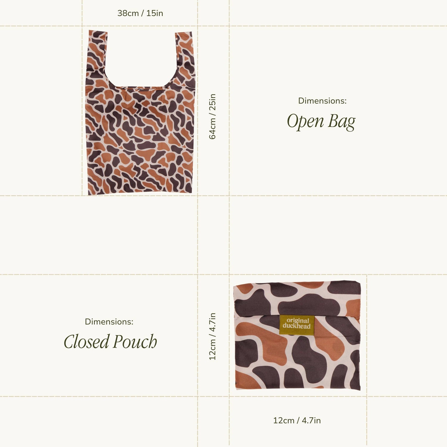 Taupe Ripples Eco-friendly Reusable Tote Bag