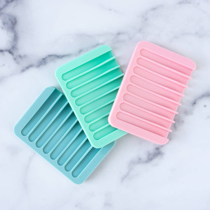 Waterfall Silicone Soap Dish - Seafoam Green