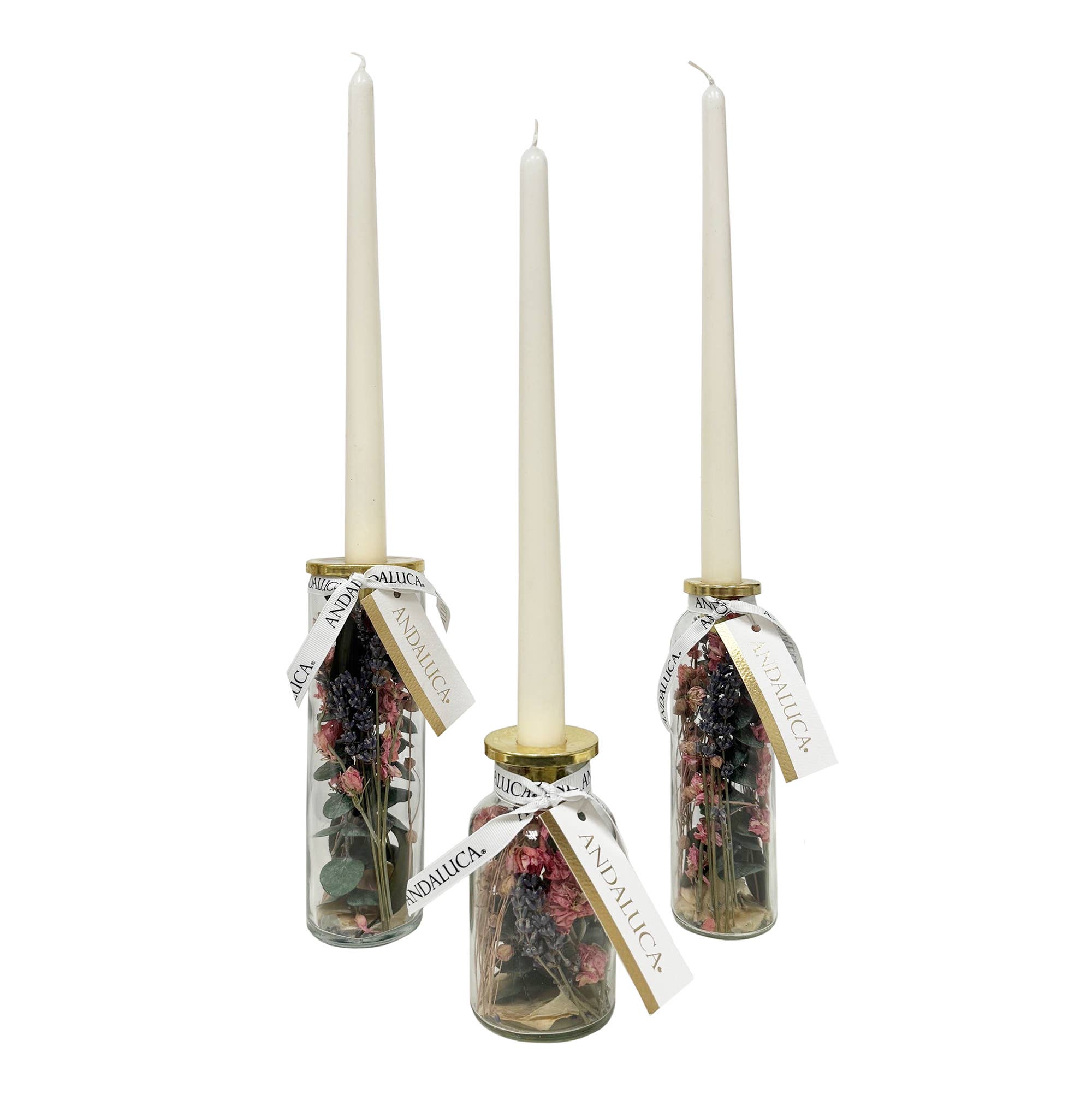 Lavender Fields Botanical Taper Candle Holder: Stout Shape