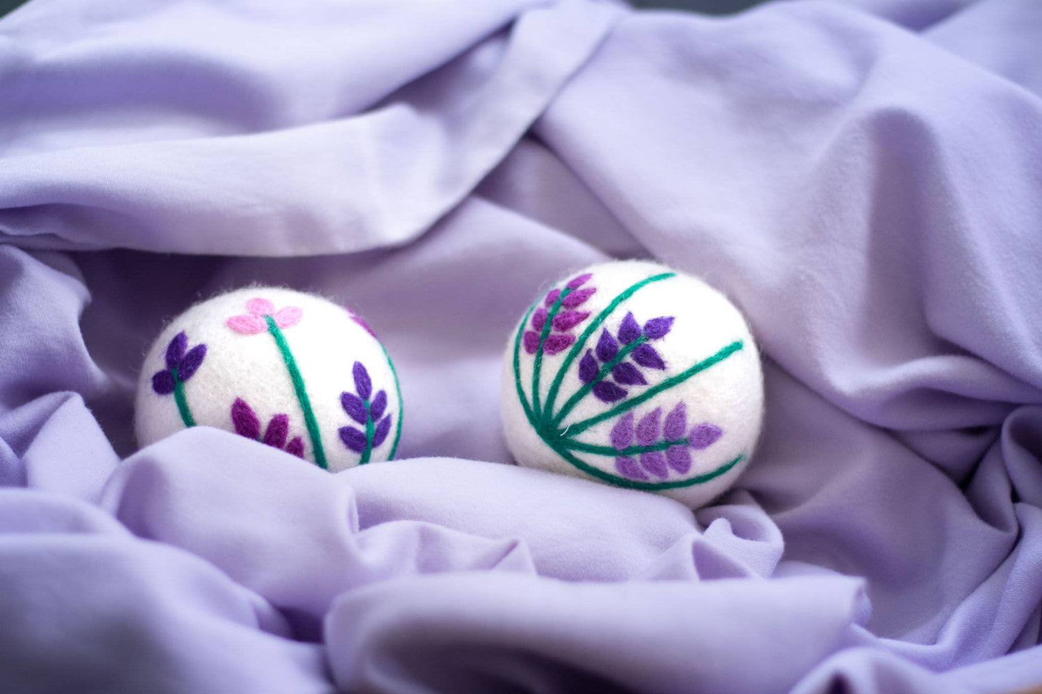 Lavender Fields Eco Wool Dryer Balls -(One)