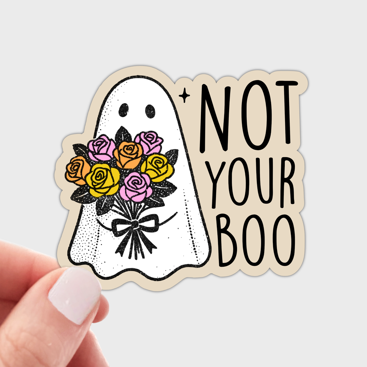 Not Your Boo Sticker - halloween, fall, ghost, cute, spooky