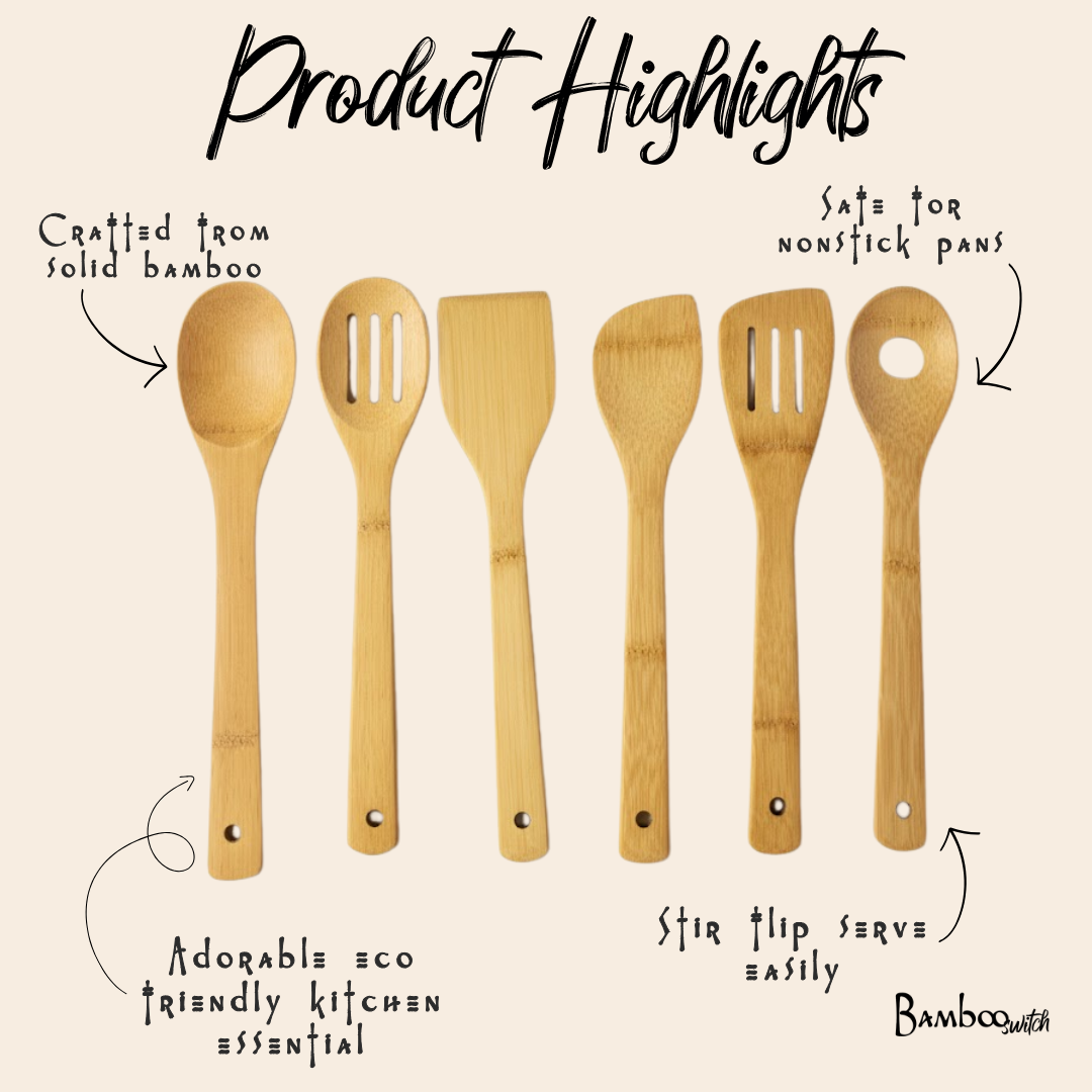 Bamboo Kitchen Utensil | Slotted Spatula