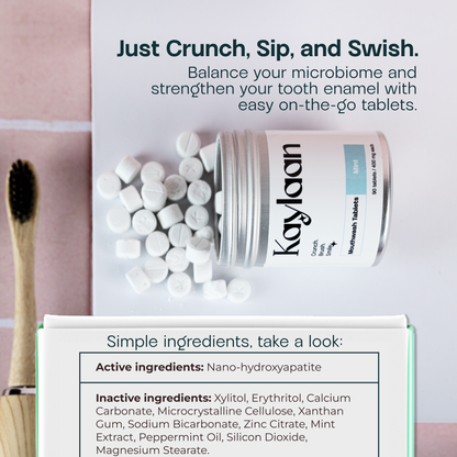 Kaylaan Mouthwash Tablets –Plastic-Free, Travel-Friendly Tin