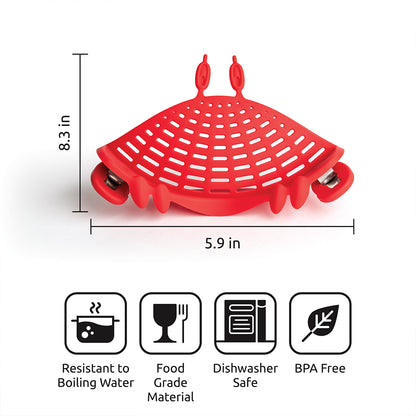 Crabby Clip-On Pasta Strainer - Kitchen Accessories &amp; Gifts