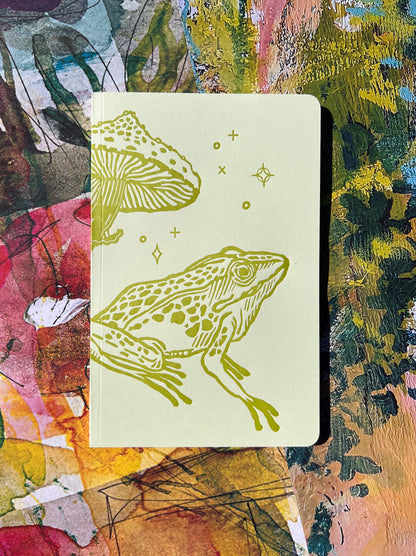 Frog and mushroom large notebook