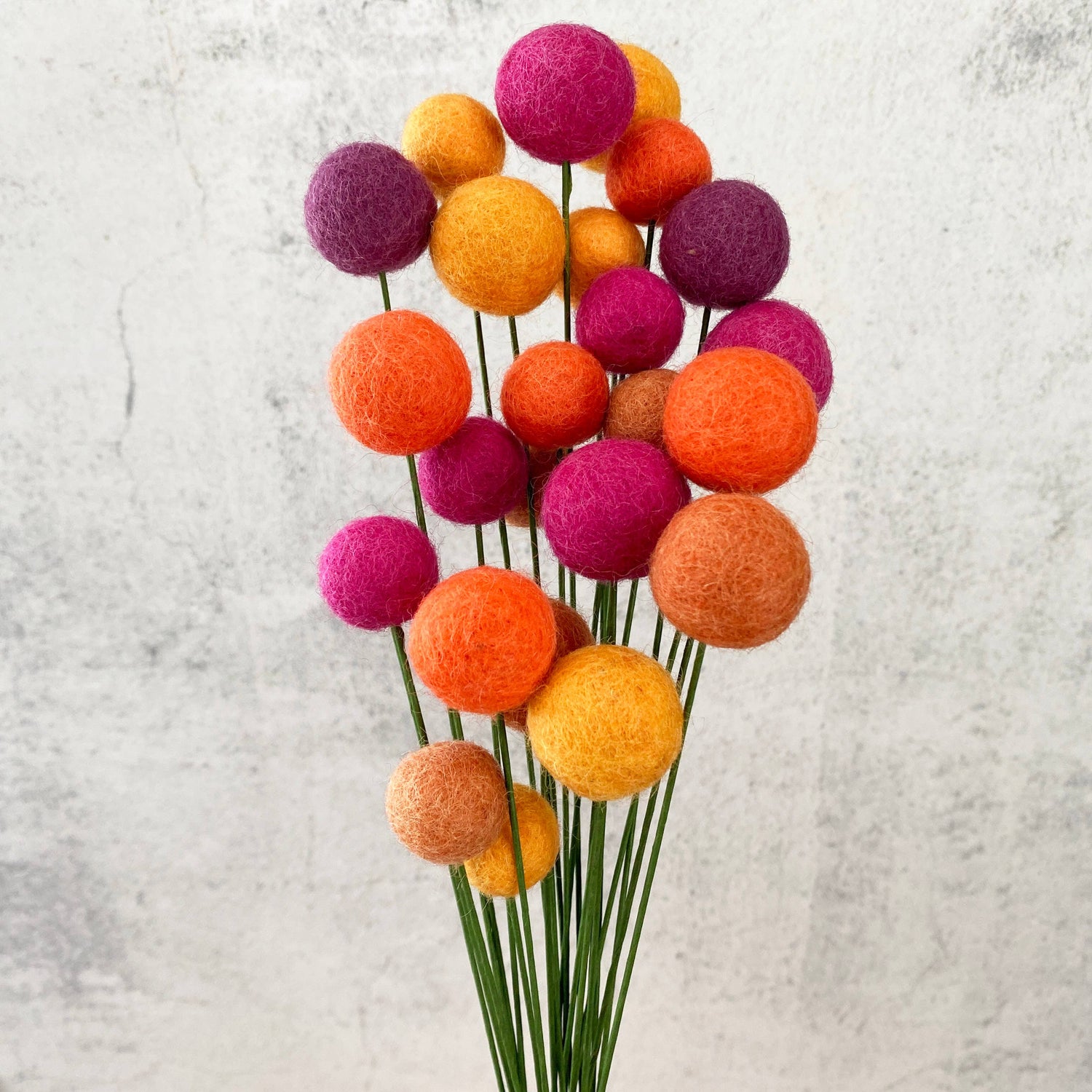 Felt Flower Ball Bouquet Singles Tulip Fields