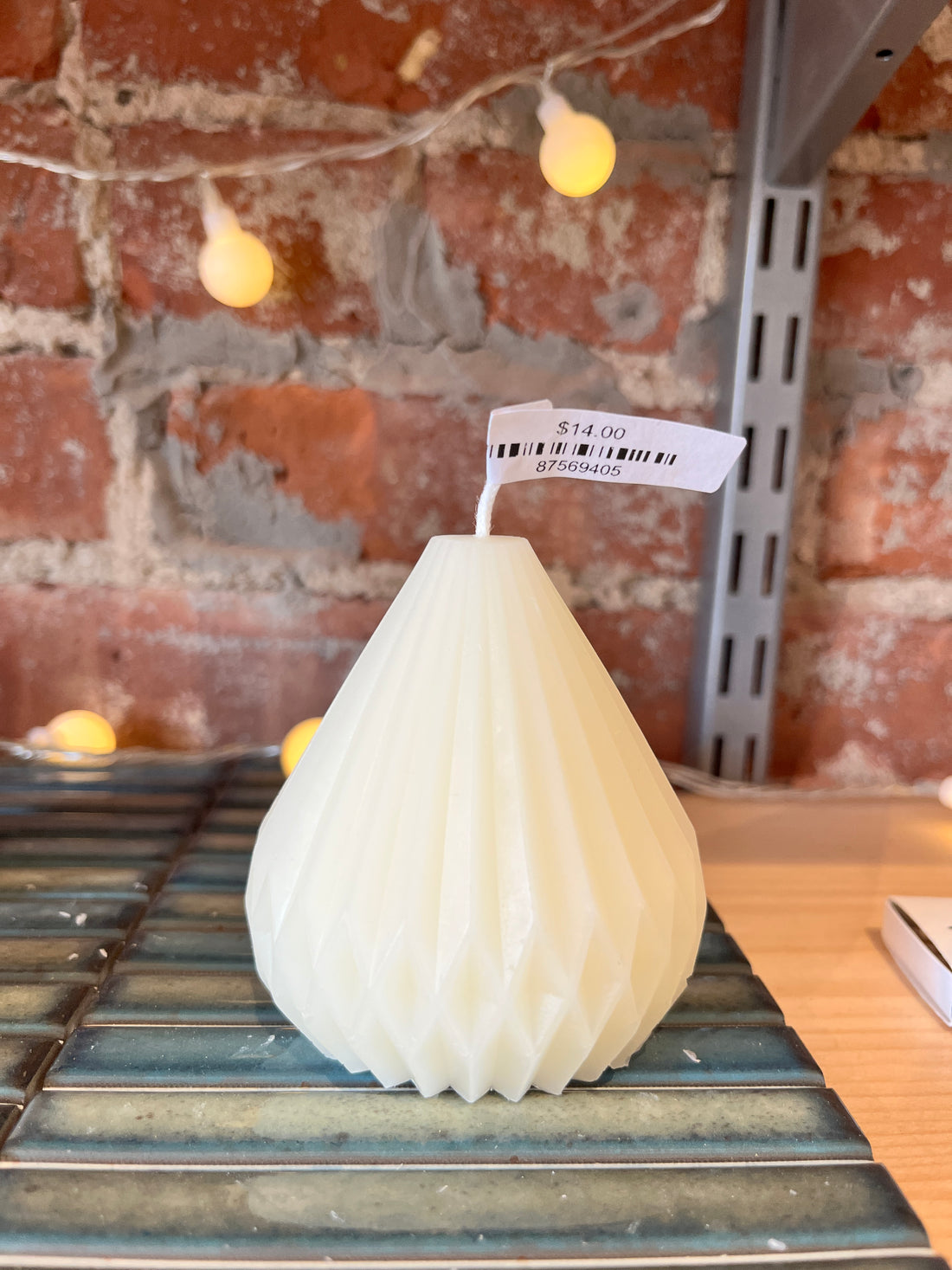 Beeswax Accordion Teardrop