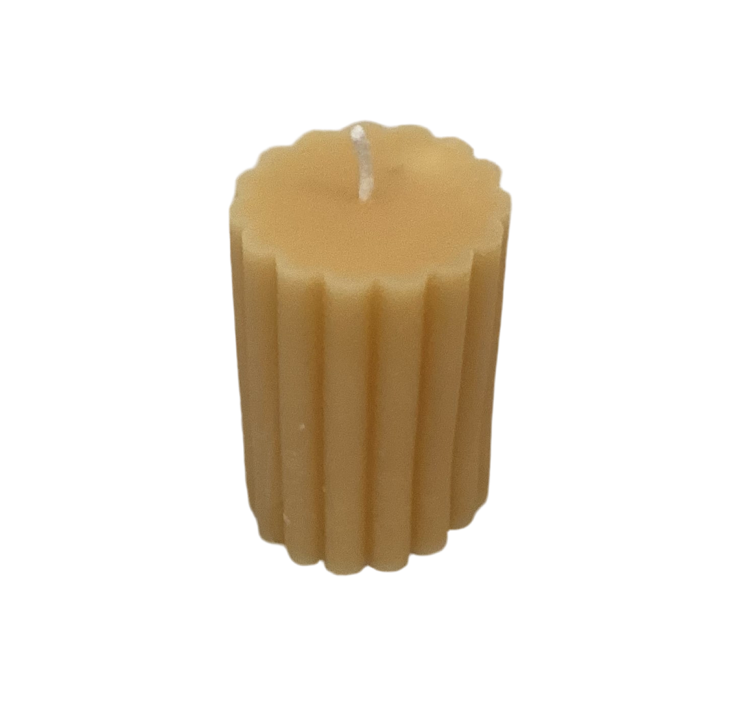 Beeswax Small Ridged Pillar