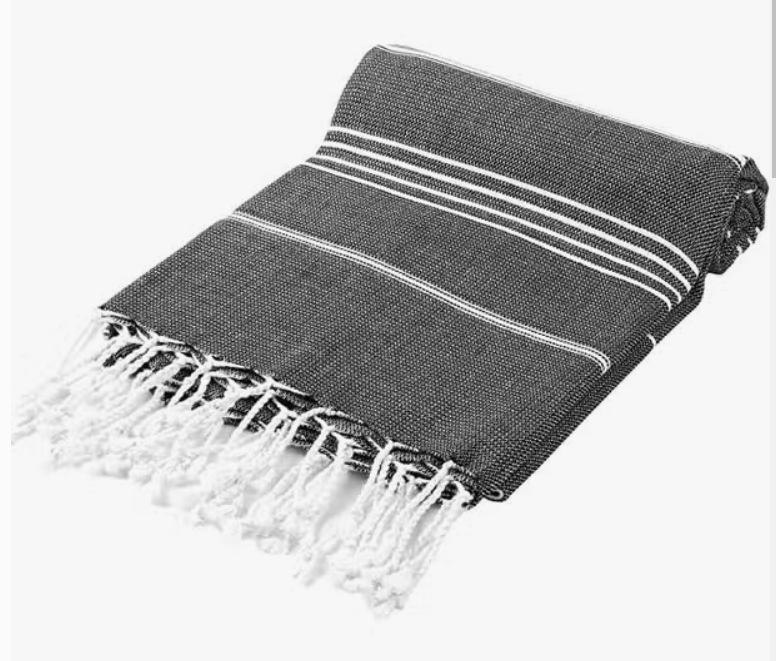 Bath Towel, Turkish, Black