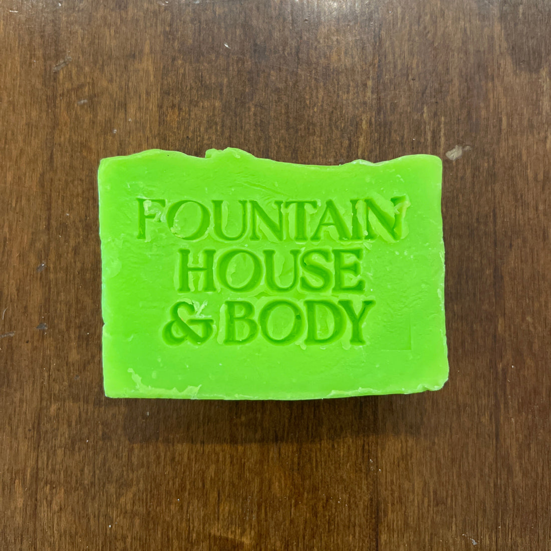 neon green bar of soap