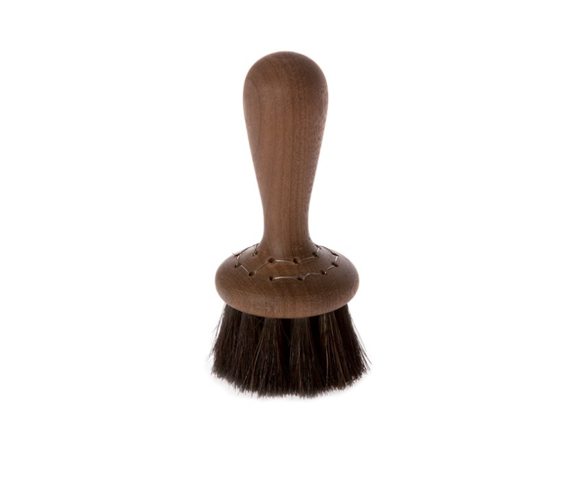 wooden brush with horsehair bristles