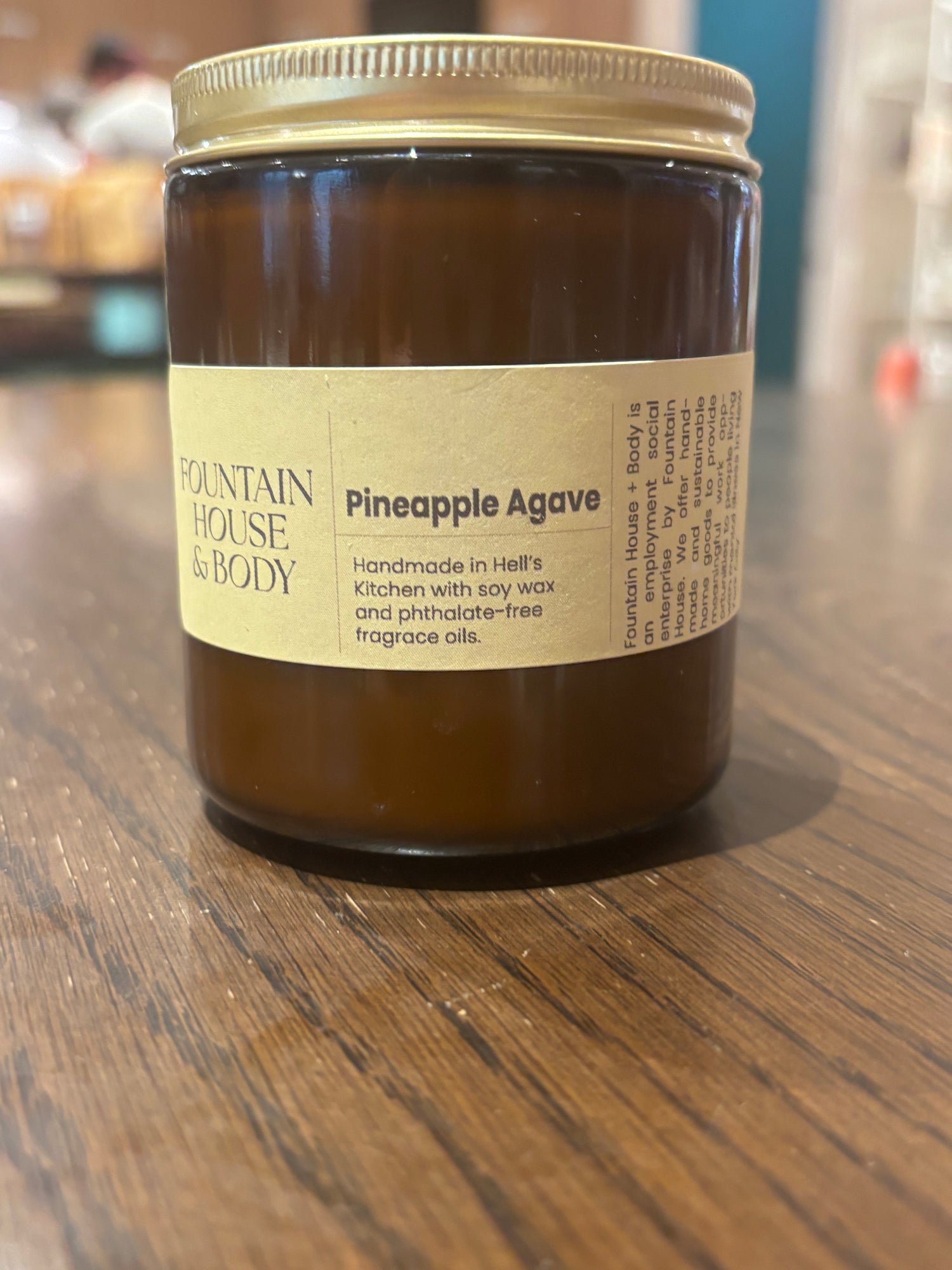 Hand Poured Soy Candle 7.2 oz -- Pineapple Agave