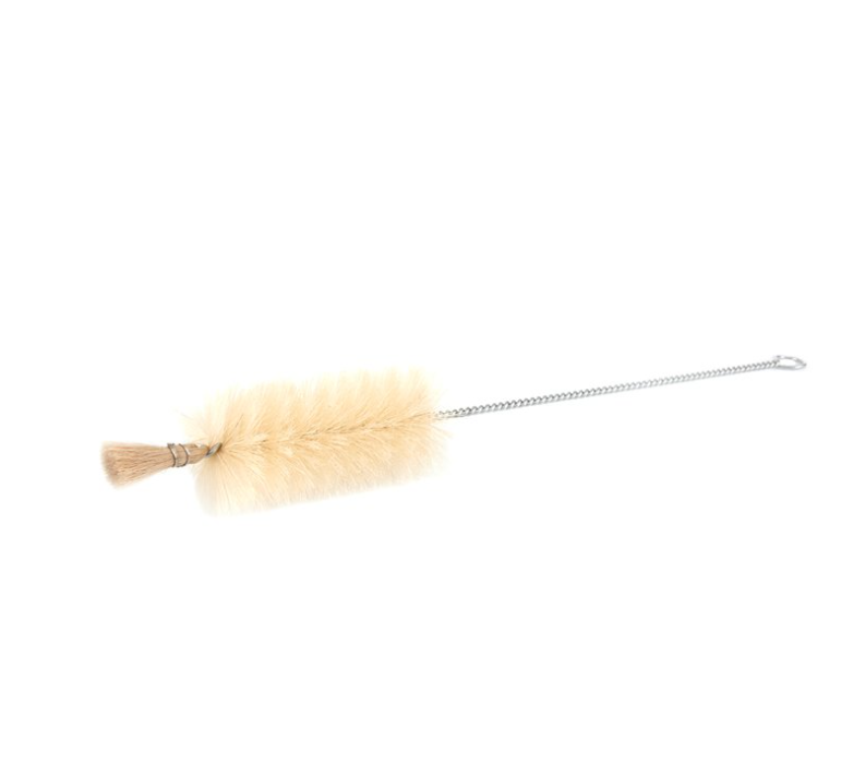bottle brush with twisted metal handle