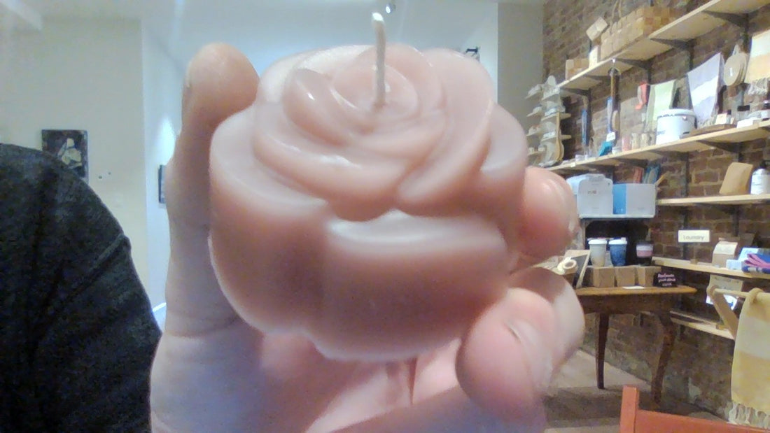 Rose shaped candle