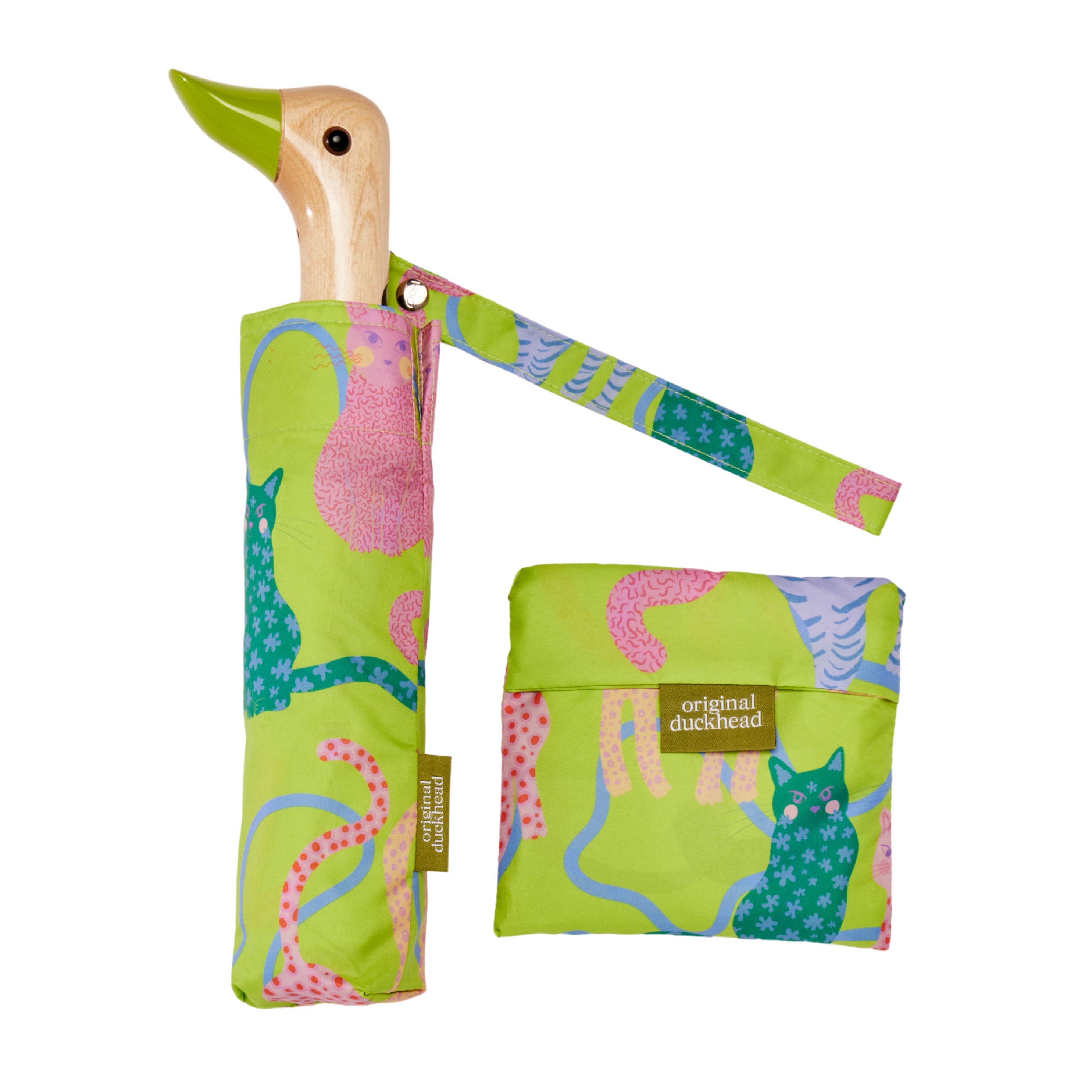 Lime Arty Cats Eco-Friendly Reusable Bag